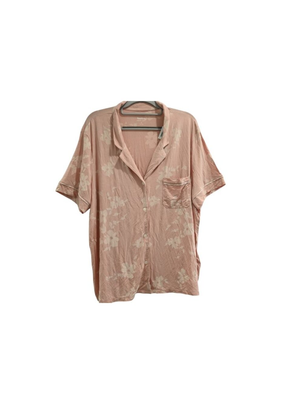 NWT Gap Body Short Sleeve Forever Favorite Pajama Top Sz XL Antique Pink Floral